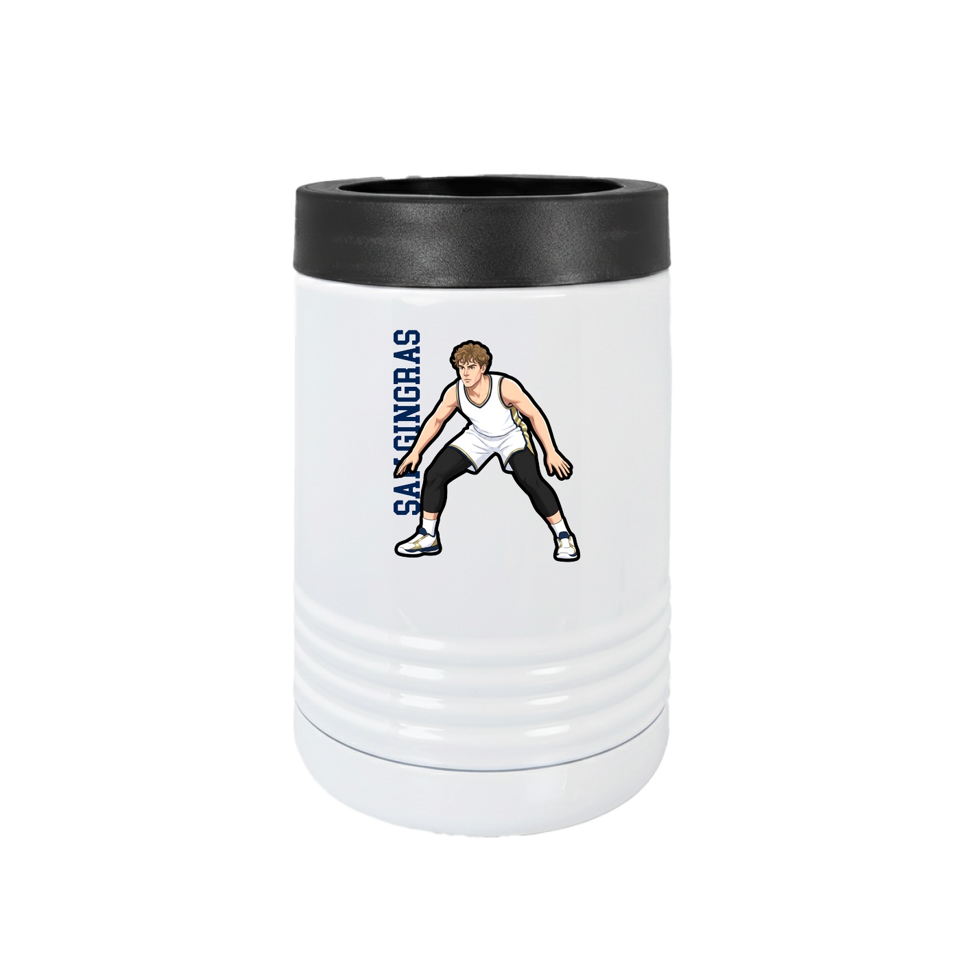 Beverage Holder — Name Vertical in White