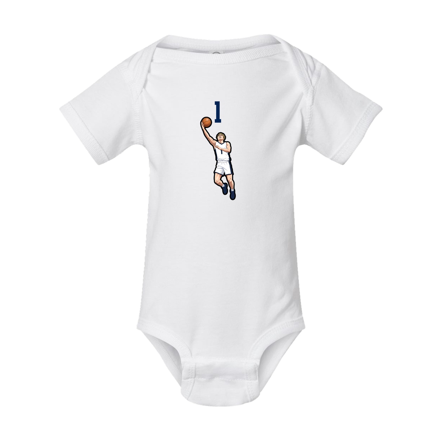 Baby Onesie — Number Top in White