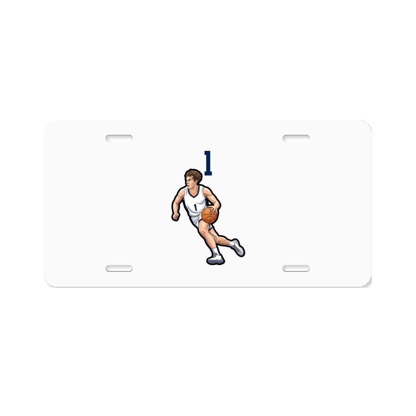 License Plate — Number Top in Classic