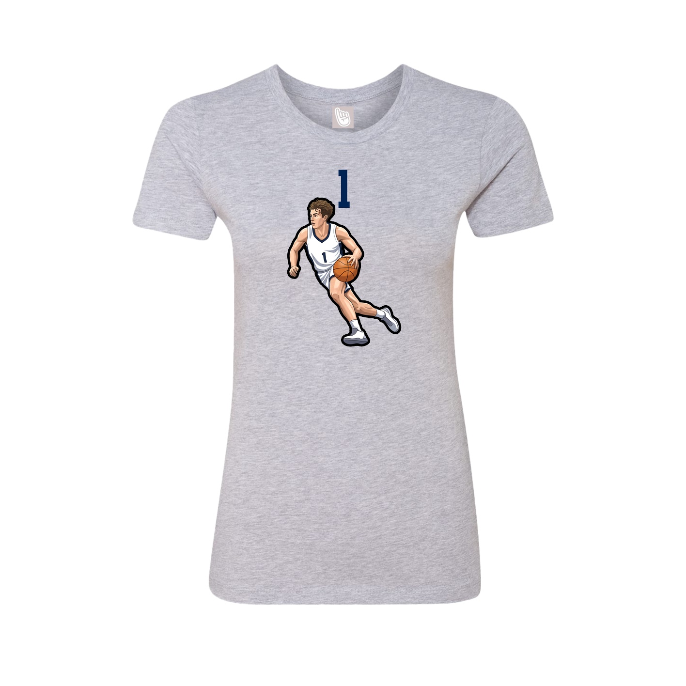Womens Tee — Number Top in Grey
