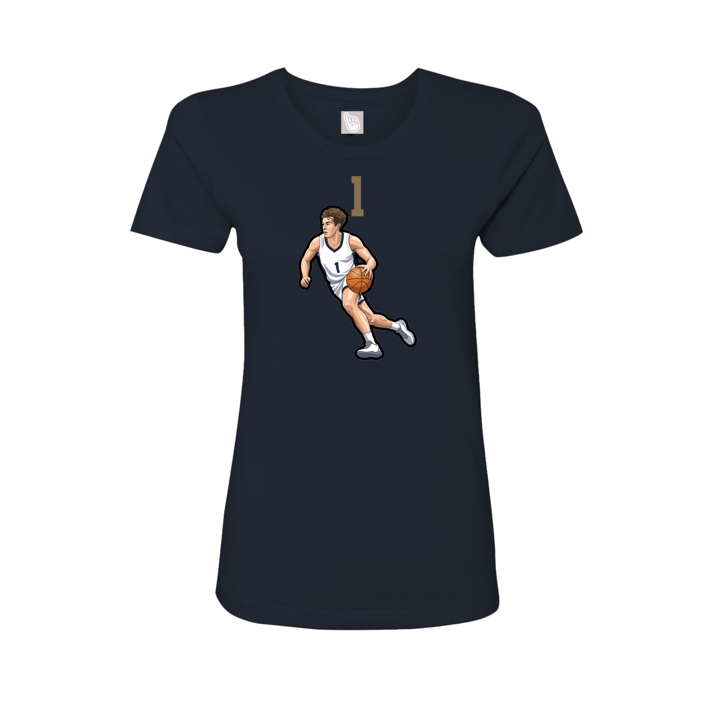 Womens Tee — Number Top in Navy