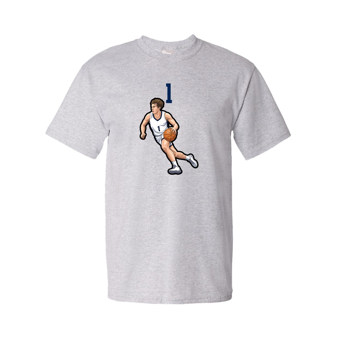 Youth Tee — Number Top in Grey