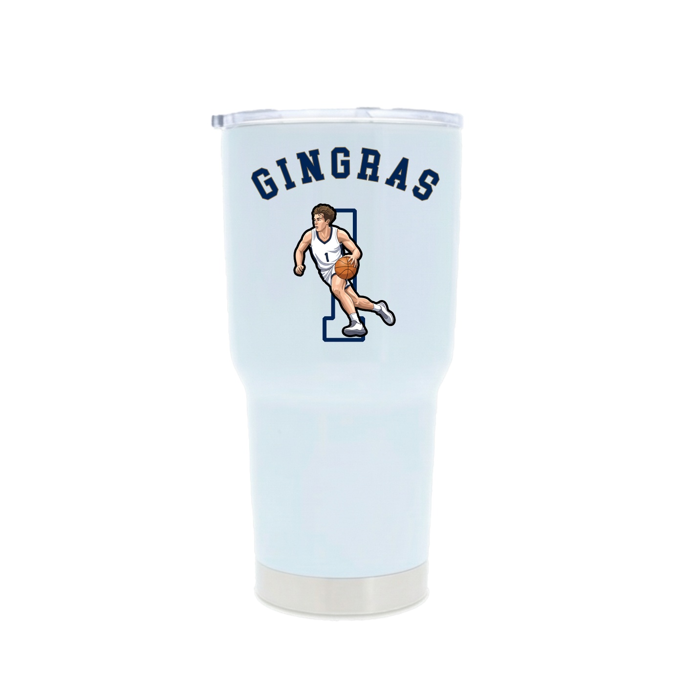 30oz Stainless Steel Tumbler — Shirsey Arch in White