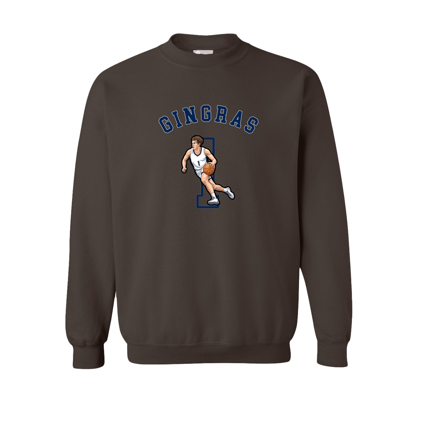 Fleece Crew — Shirsey Arch in Brown