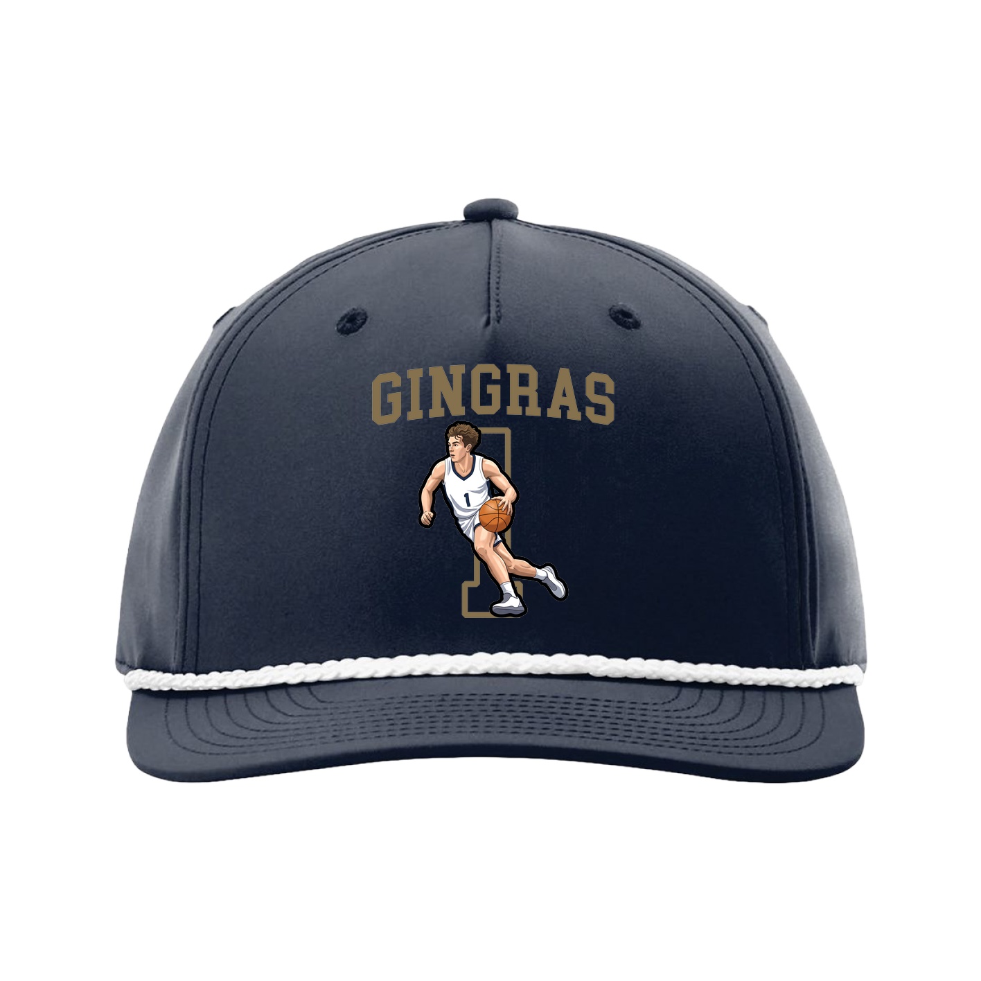 Five-Panel Classic Rope Cap — Shirsey in Navy