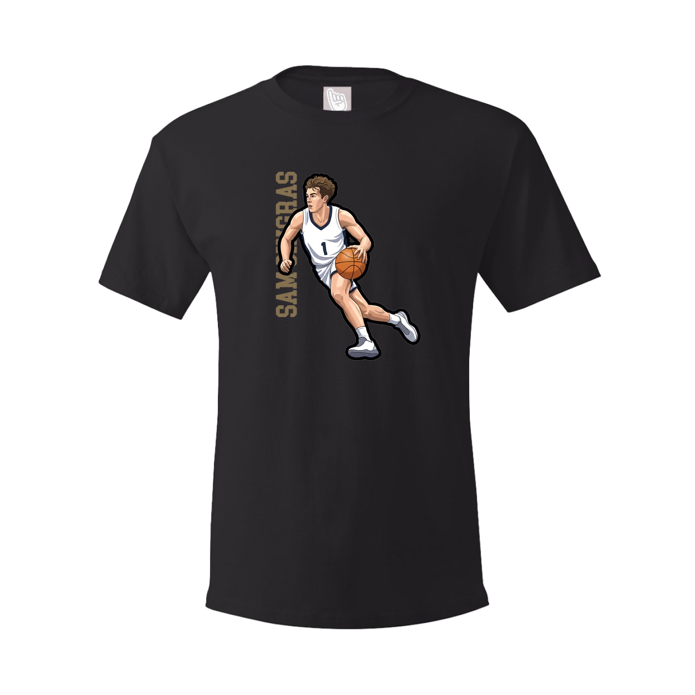 Youth Tee — Name Vertical in Black