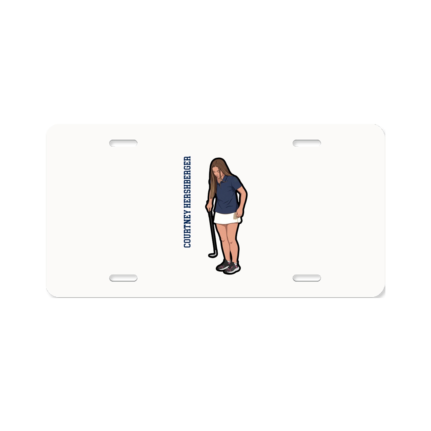 License Plate — Name Vertical in Classic