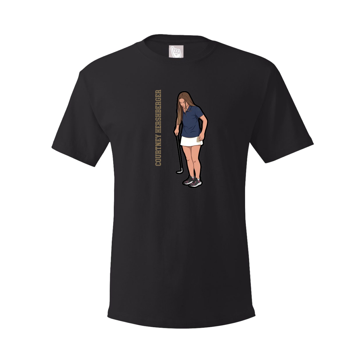 Youth Tee — Name Vertical in Black