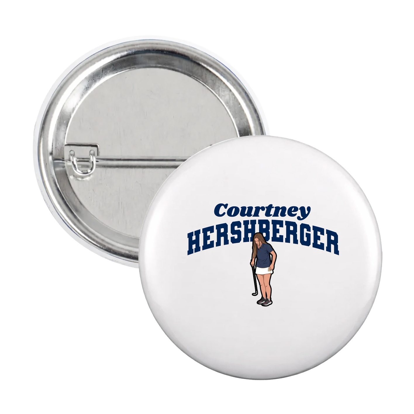 Game Day Button — Signature Arch in White