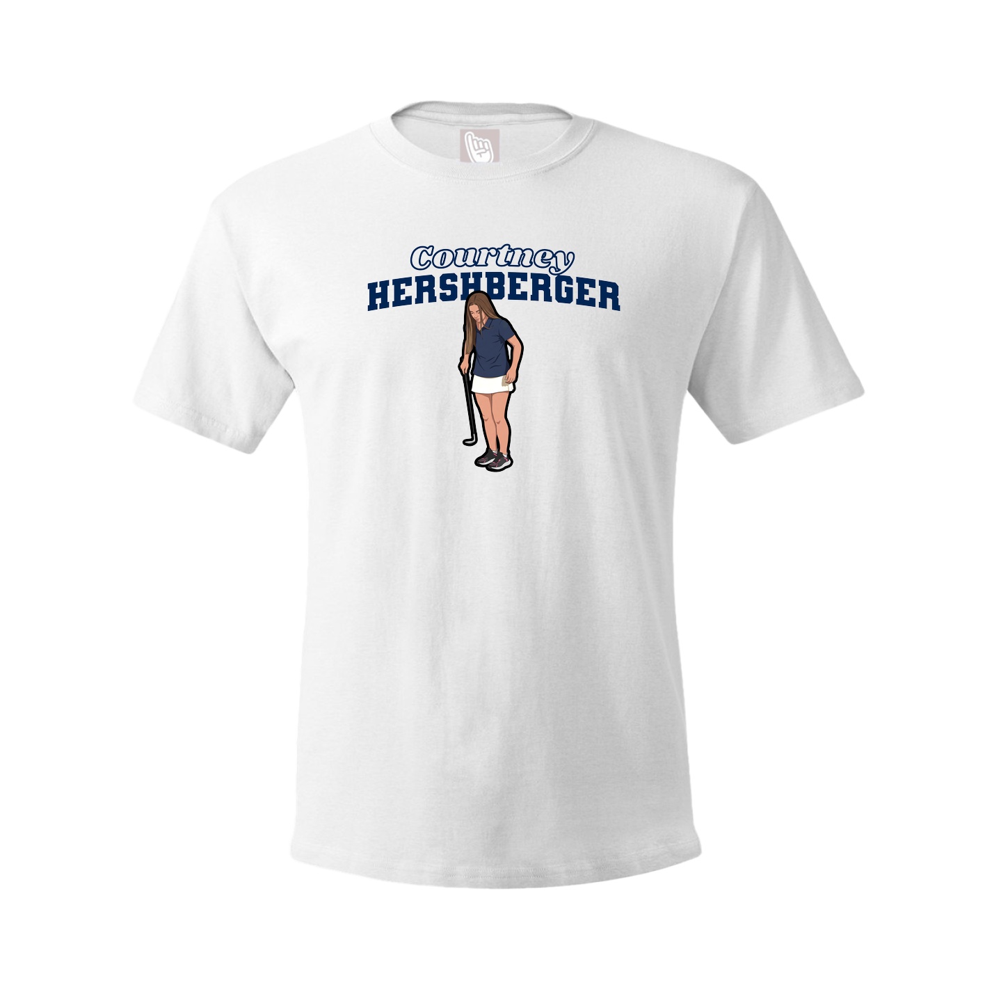 Youth Tee — Name Arch in White