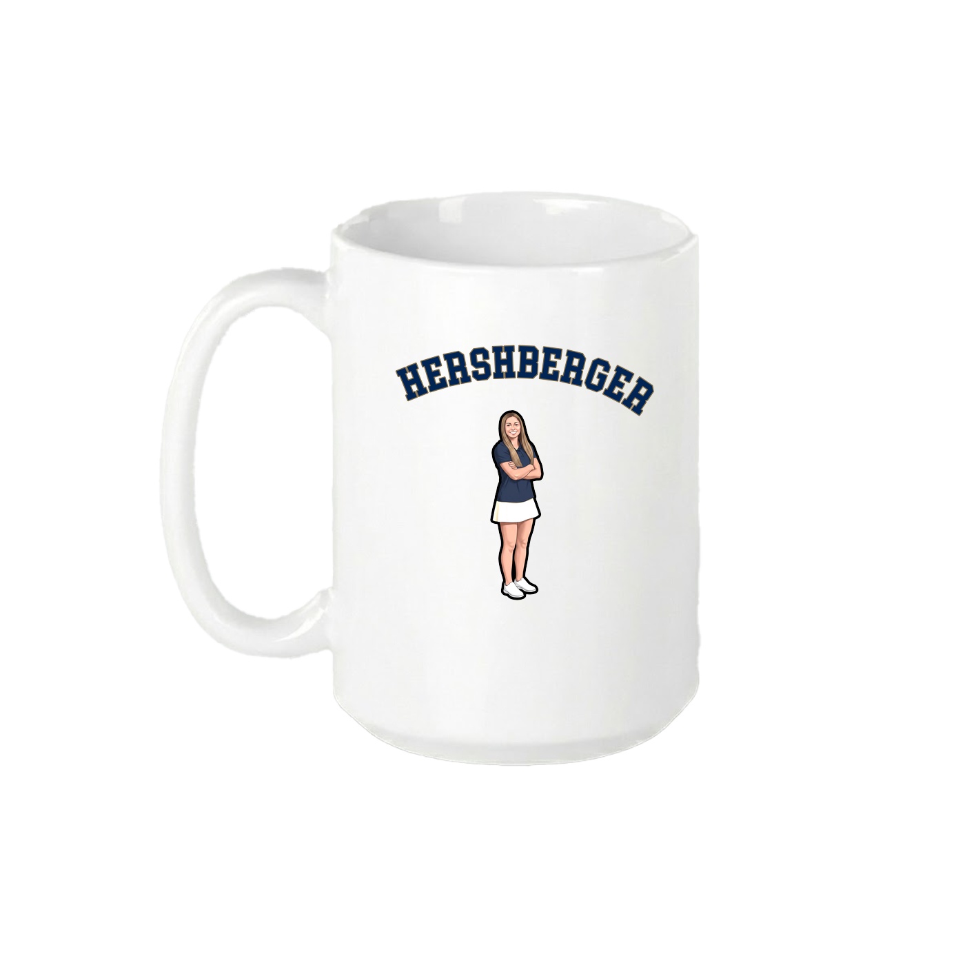 15oz Coffee Mug — Shirsey Arch in White