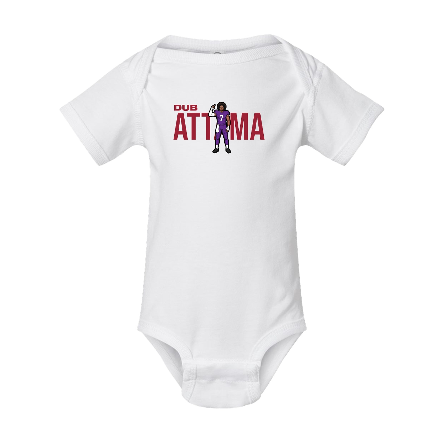 Baby Onesie — Player Name in White