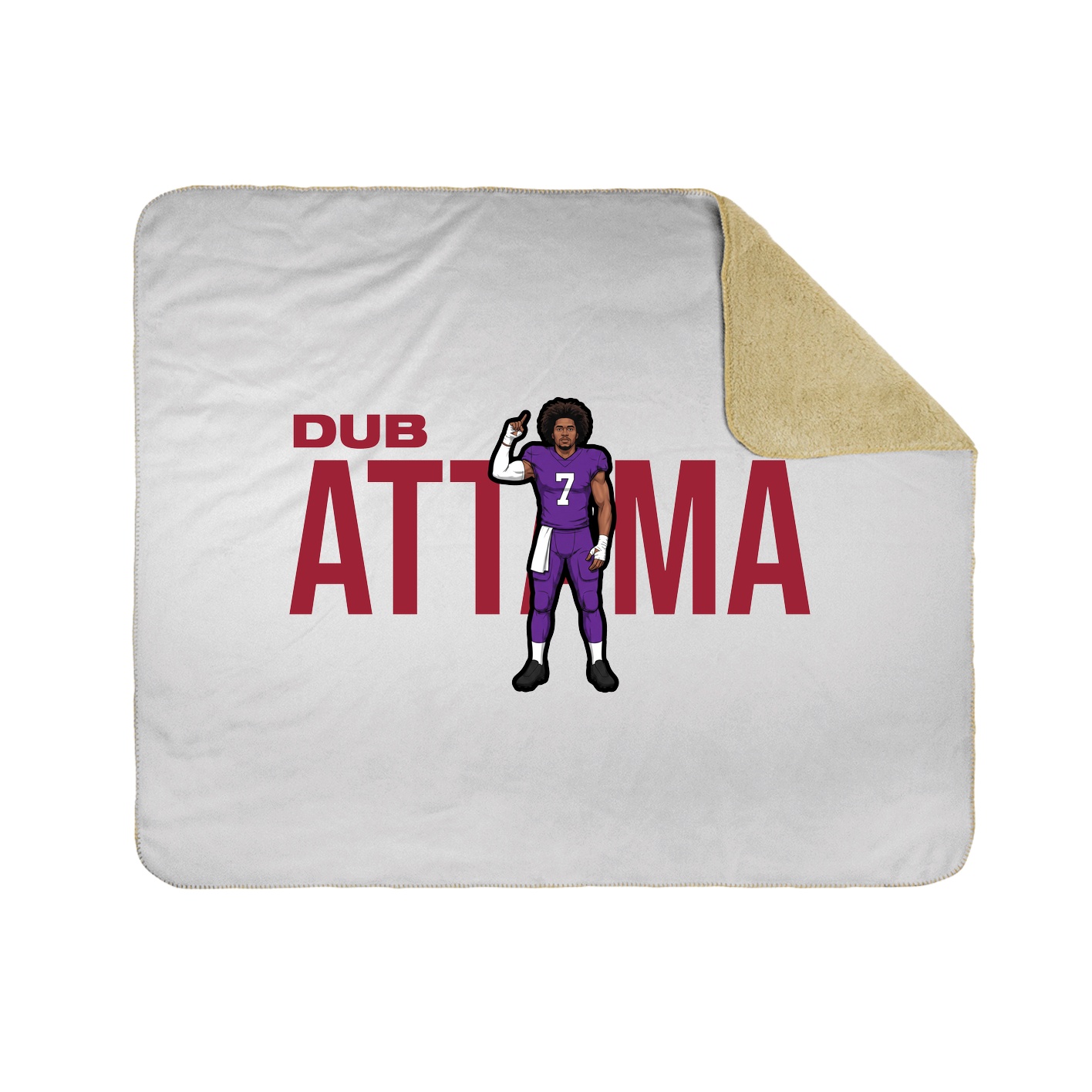 Throw Blanket — Player Name in White