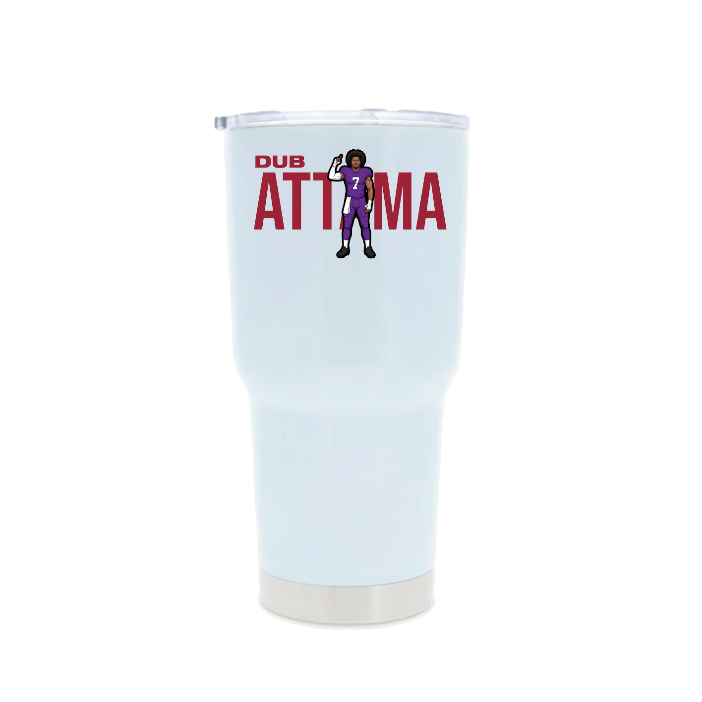30oz Stainless Steel Tumbler — Player Name in White