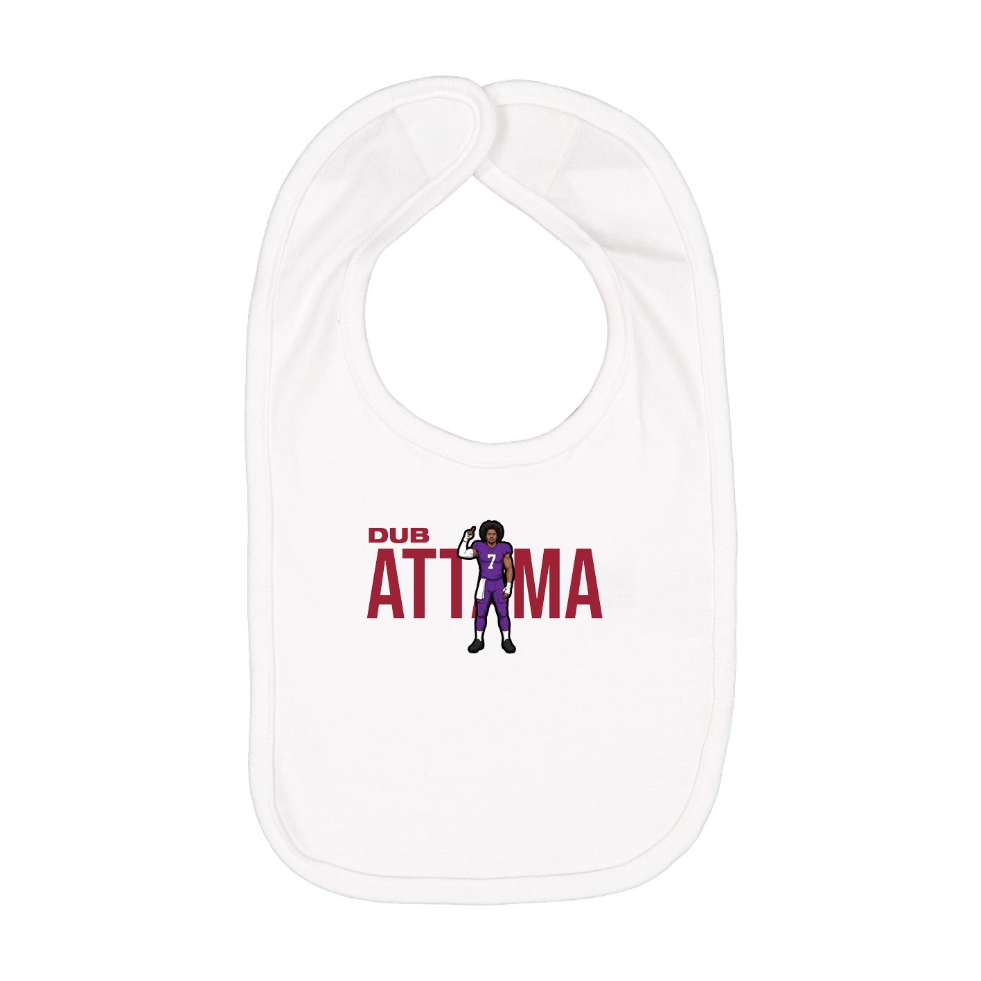 Infant Bib — Player Name in White