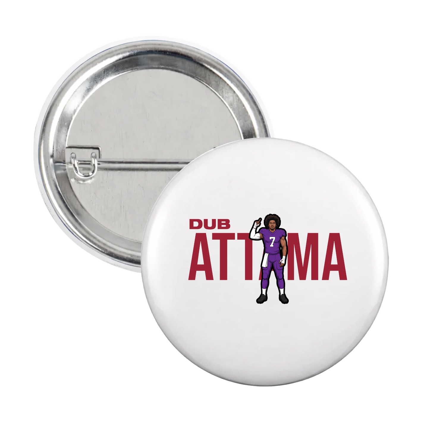 Game Day Button — Player Name in White