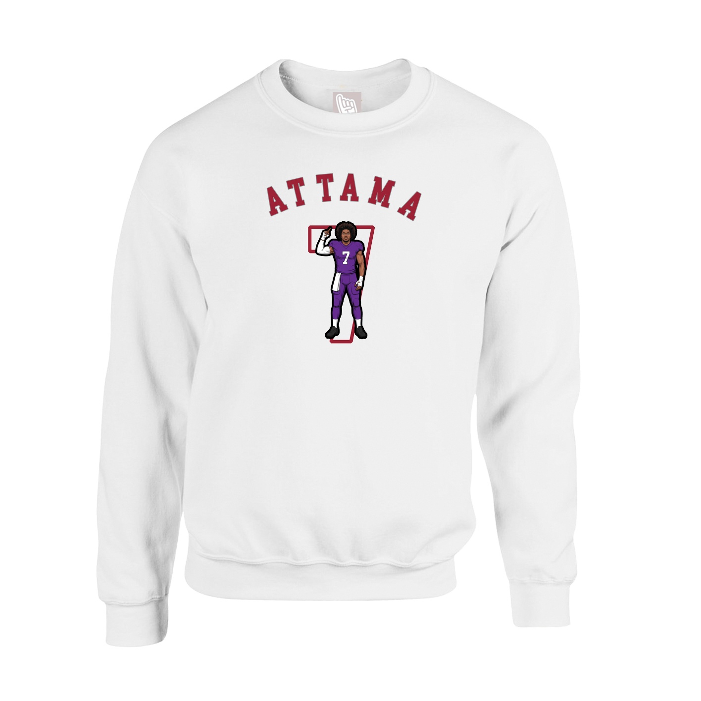 Fleece Crew — Shirsey Arch in White