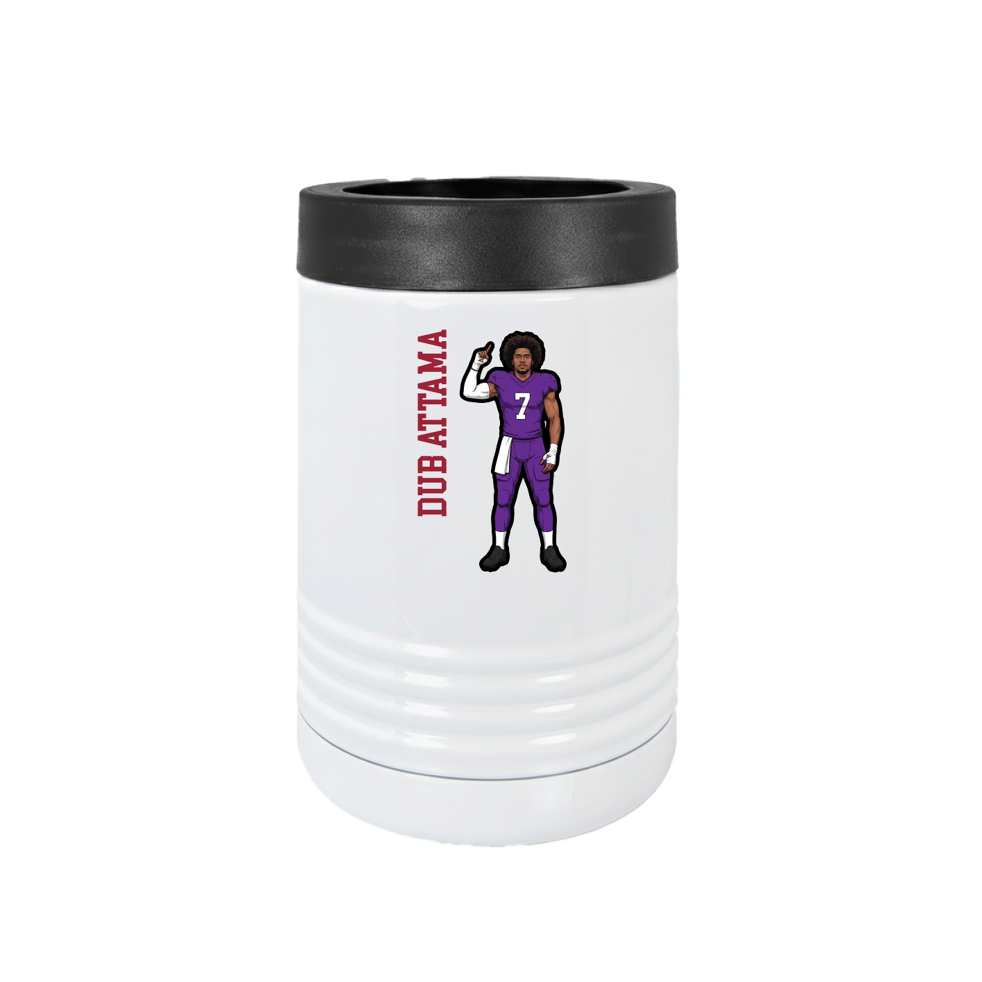 Beverage Holder — Name Vertical in White