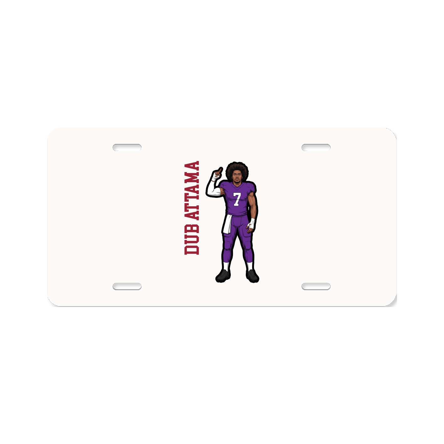 License Plate — Name Vertical in Classic