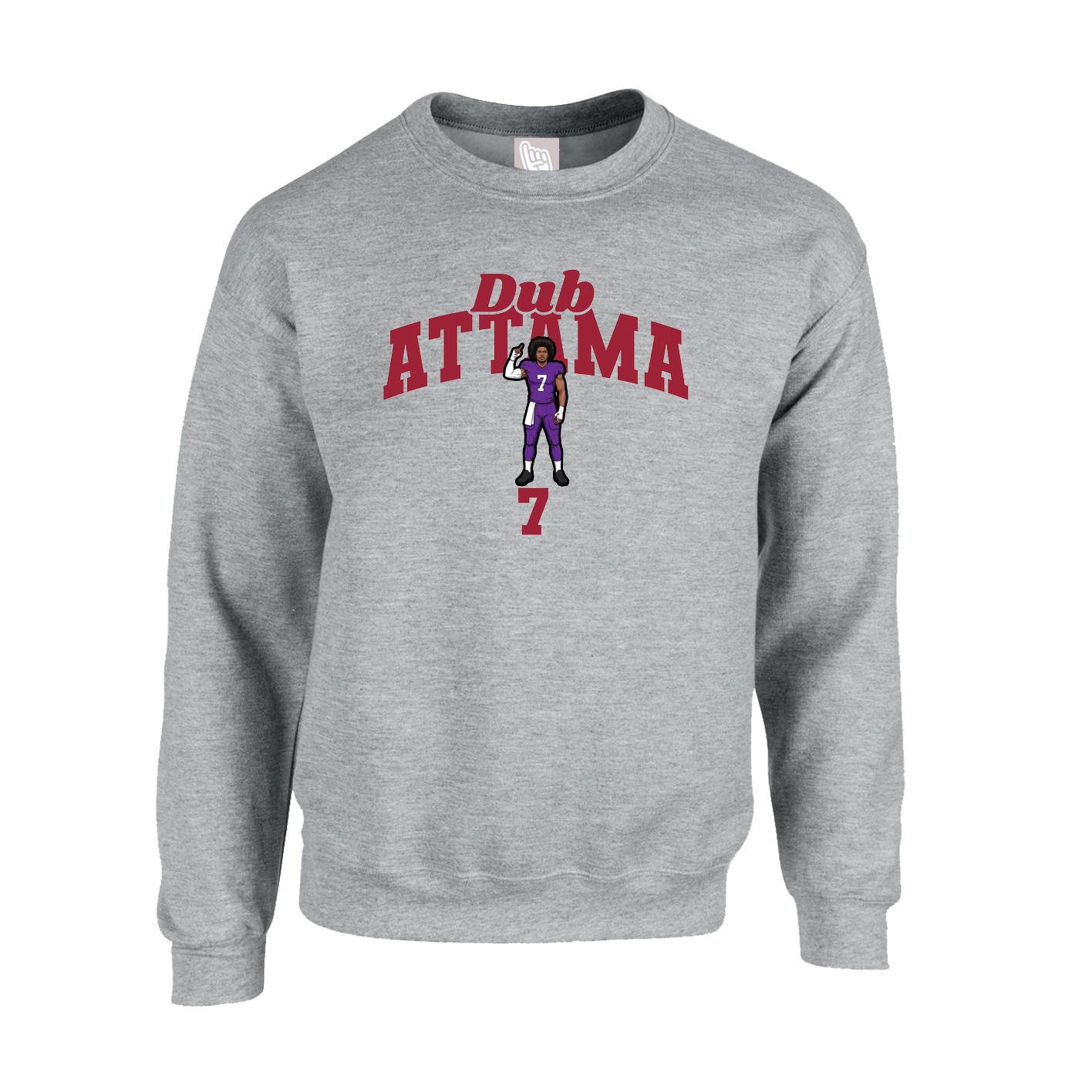 Fleece Crew — Signature Arch in Grey