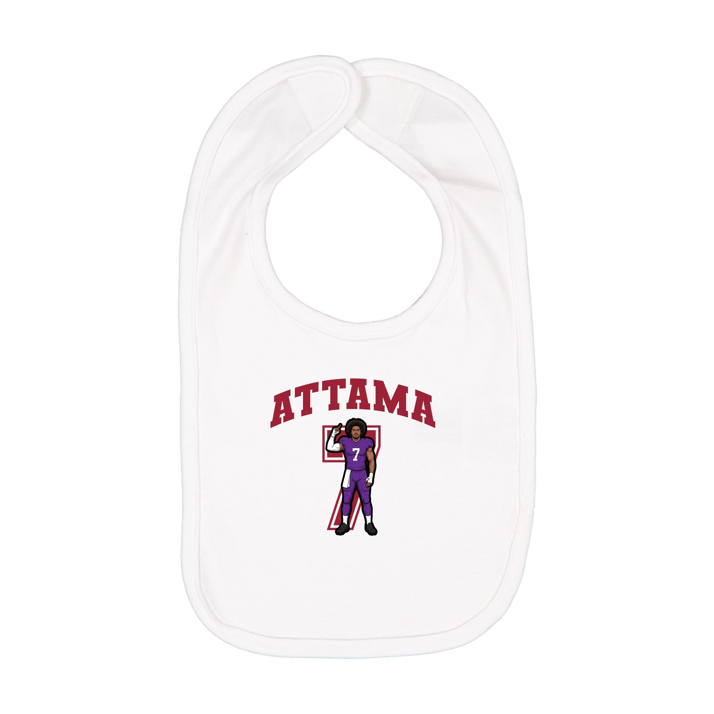 Infant Bib — Number in White