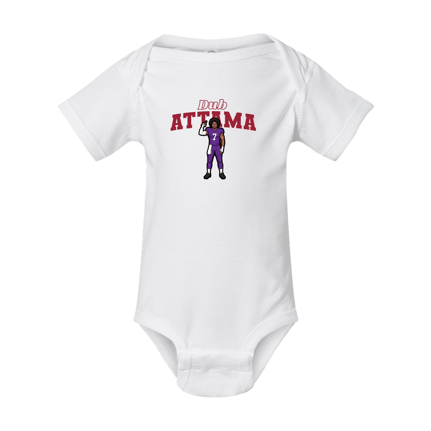 Baby Onesie — Name Arch in White