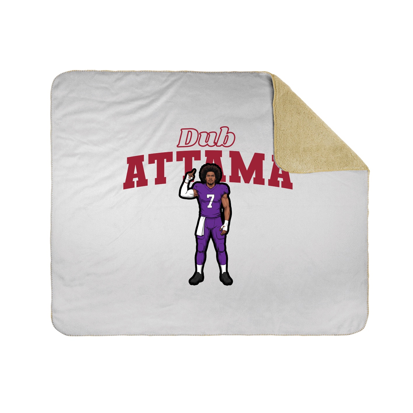 Throw Blanket — Name Arch in White