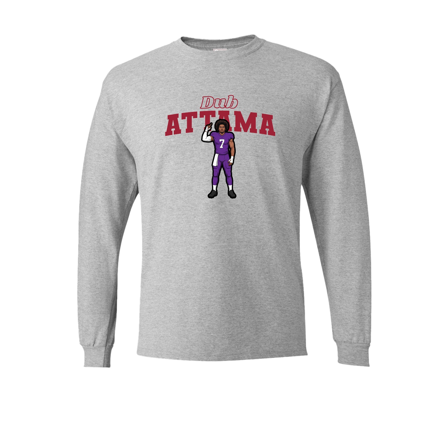 Long Sleeve Tee — Name Arch in Grey