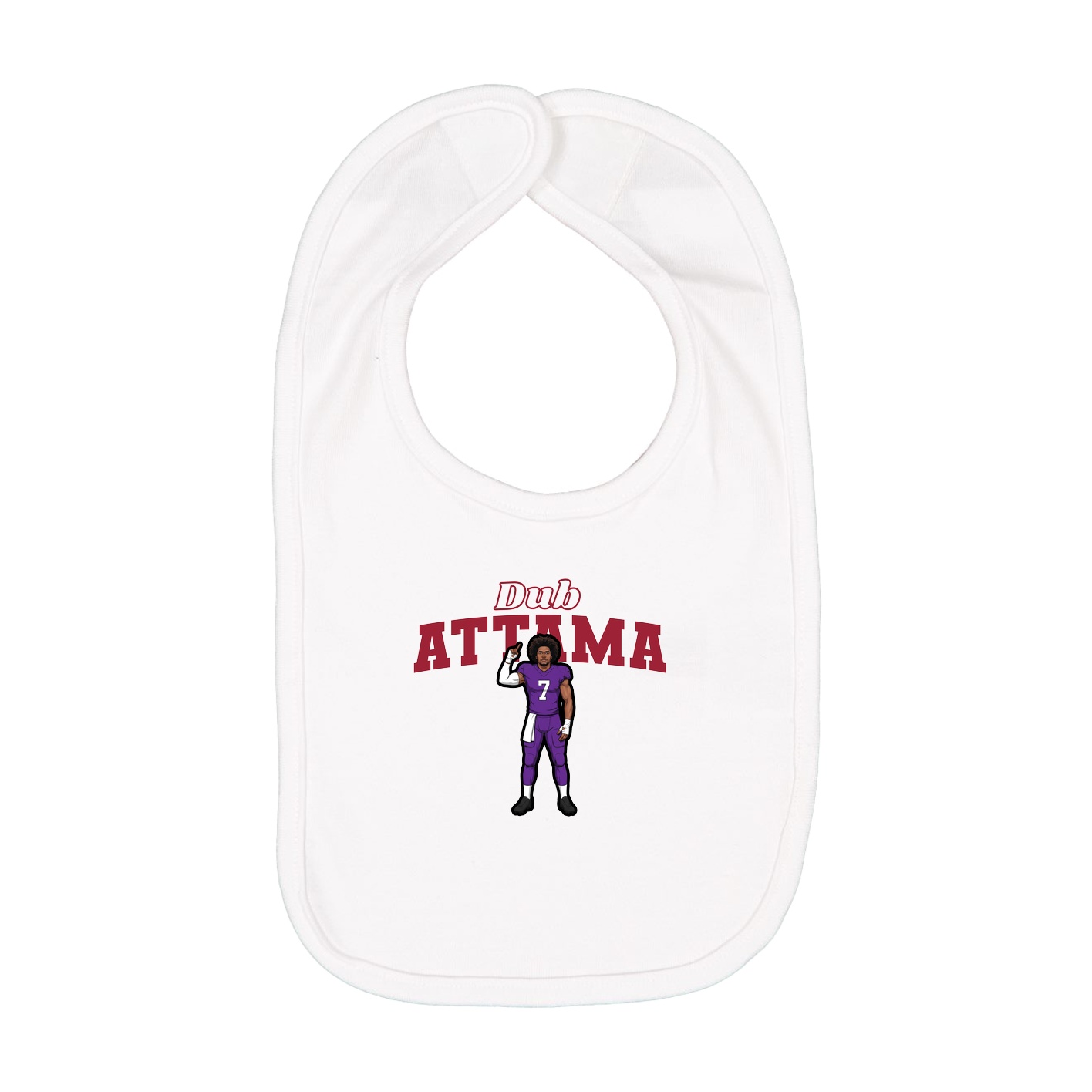 Infant Bib — Name Arch in White