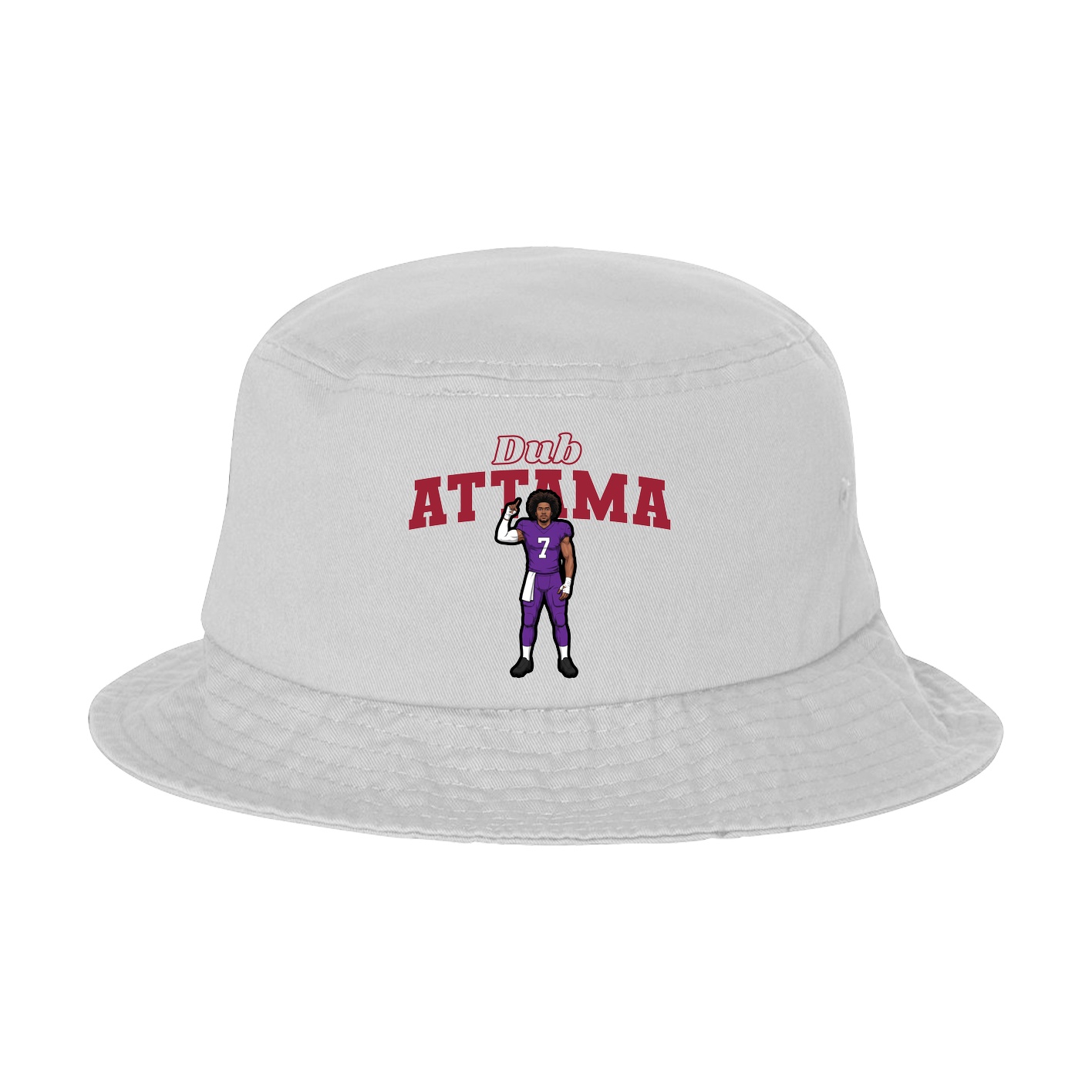 Bucket Cap — Name Arch in White