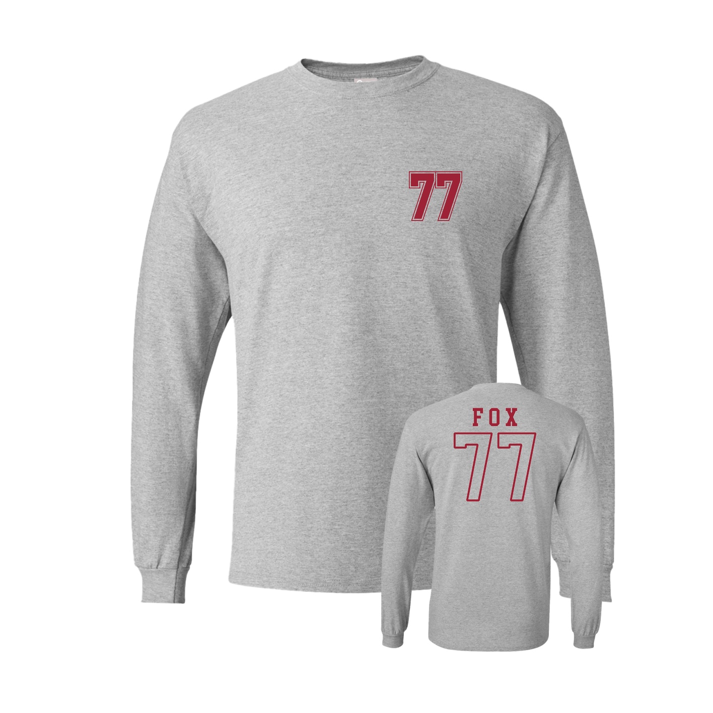 Long Sleeve Tee — Chest Back in Grey
