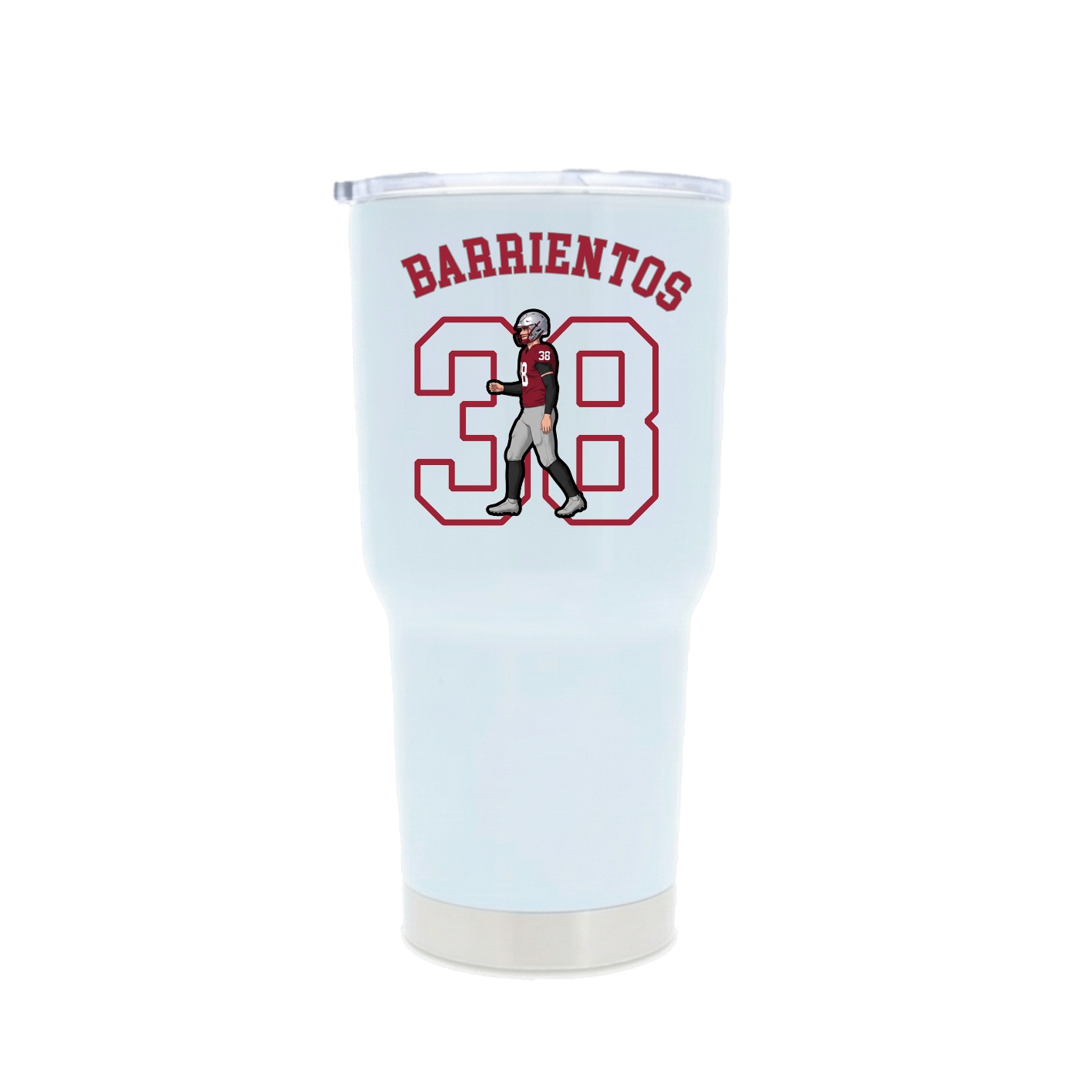 30oz Stainless Steel Tumbler — Shirsey Arch in White