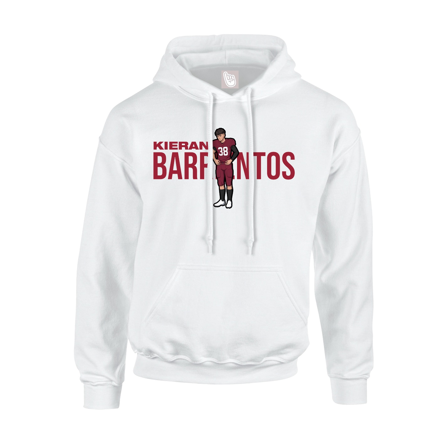 Hoodie — Player Name in White
