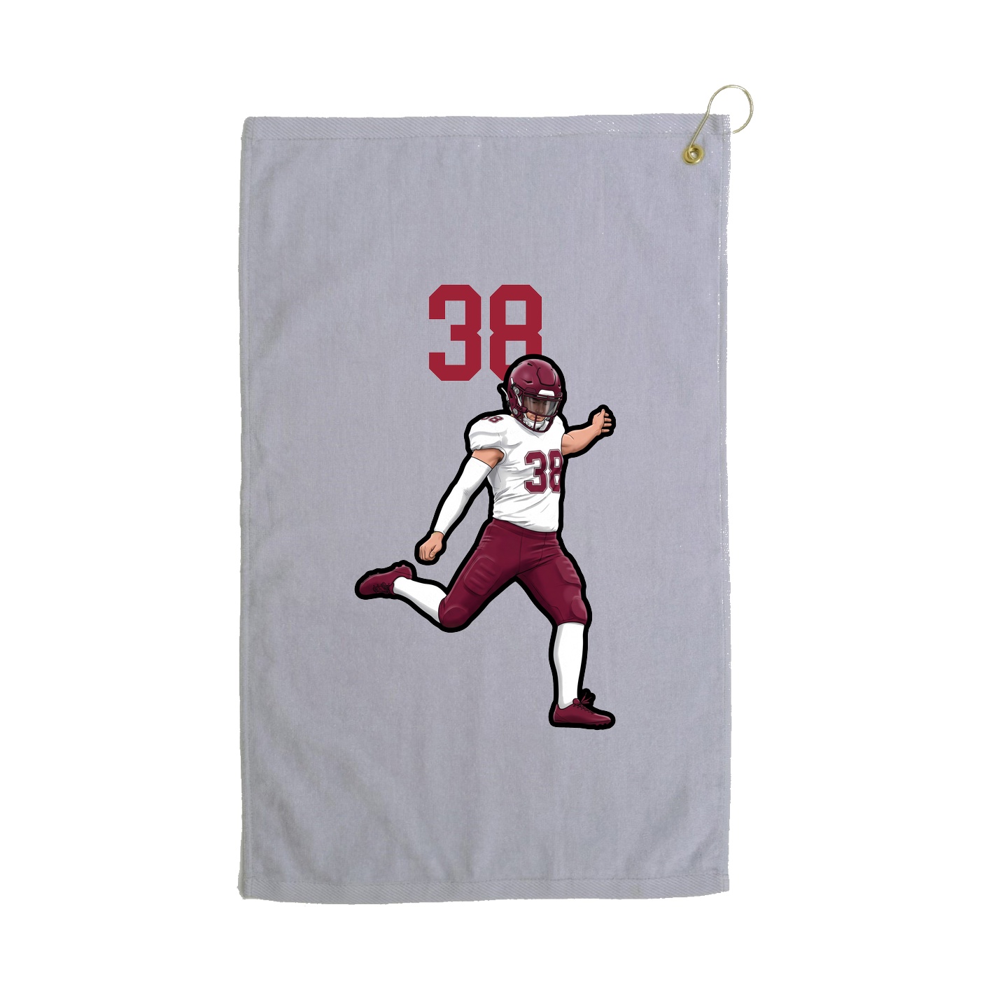 Golf Towel — Number Top in Grey