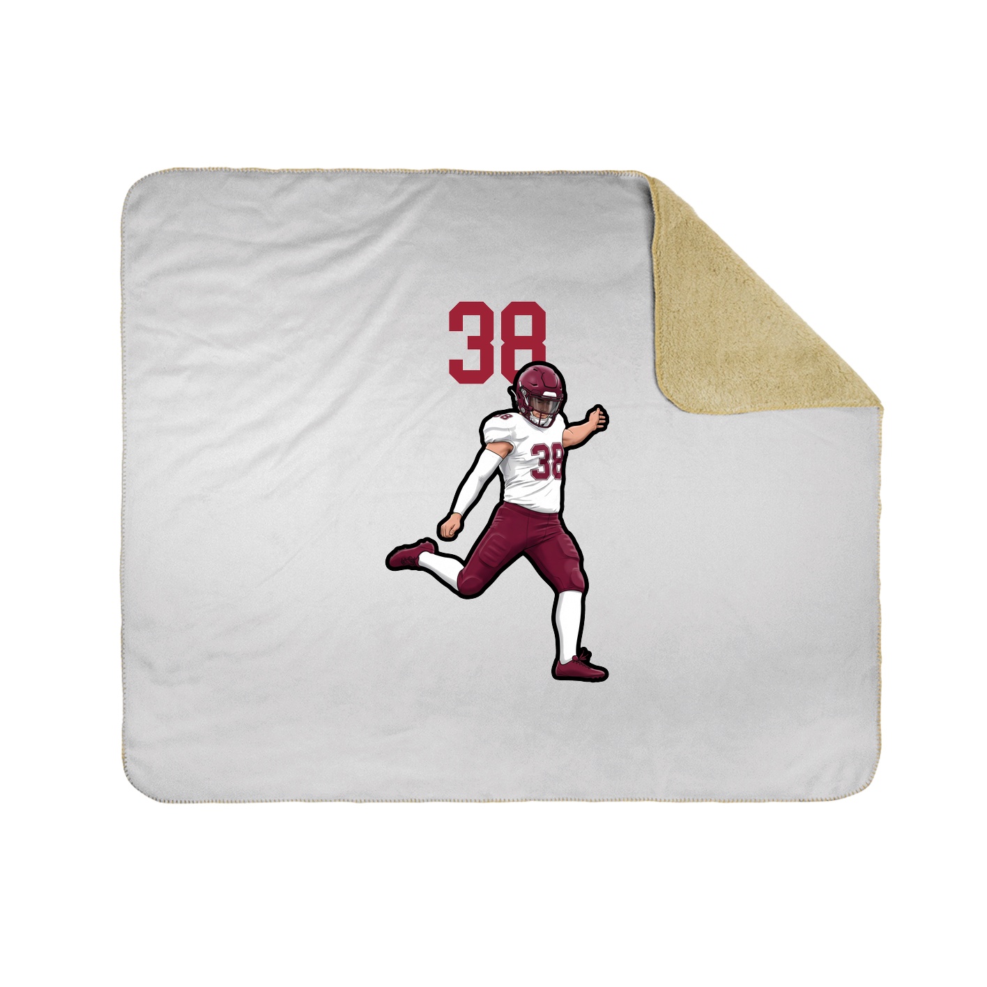 Throw Blanket — Number Top in White