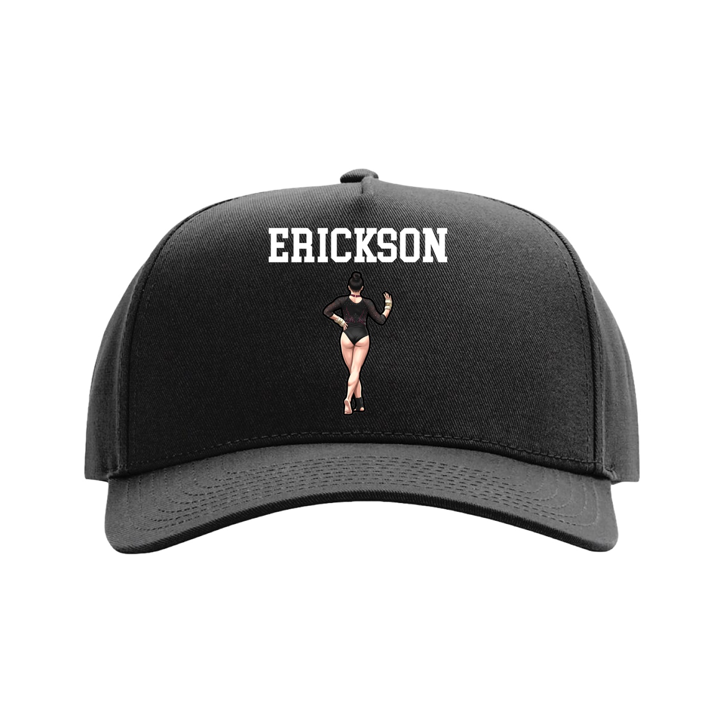 Full Fabric Five-Panel Champ Cap — Shirsey in Black