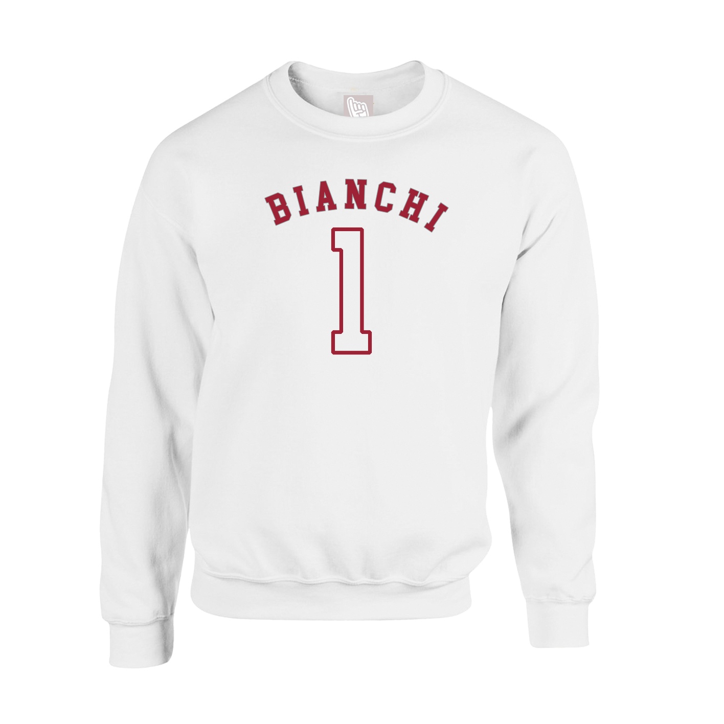 Fleece Crew — Shirsey Arch in White