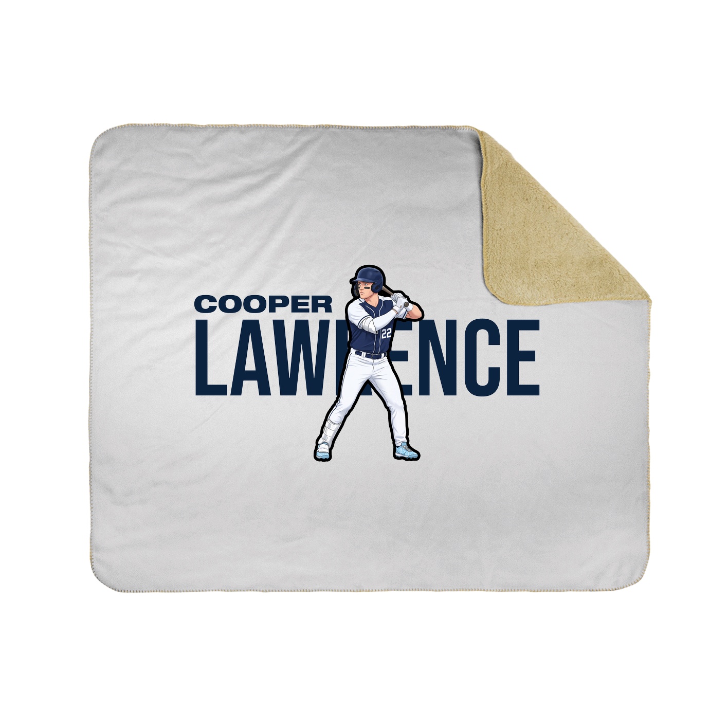 Throw Blanket — Player Name in White