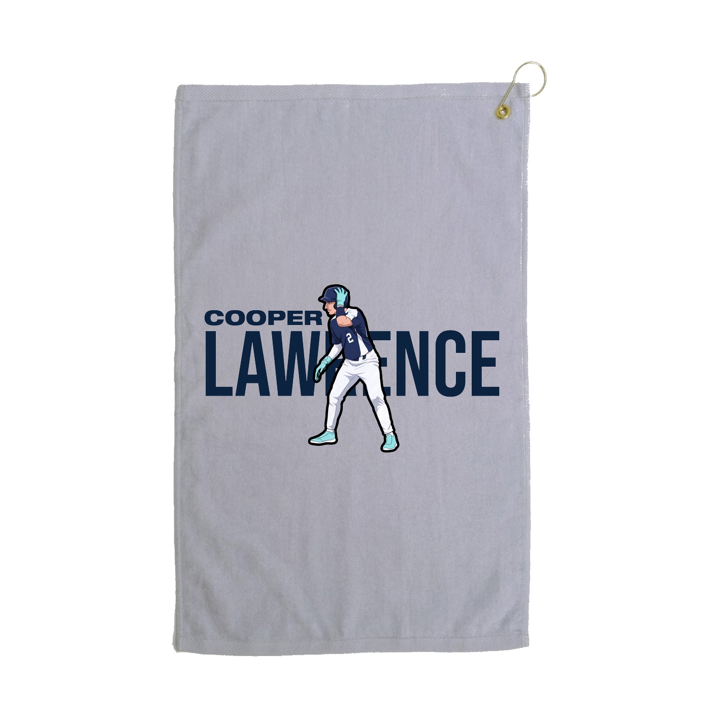 Golf Towel — Player Name in Grey