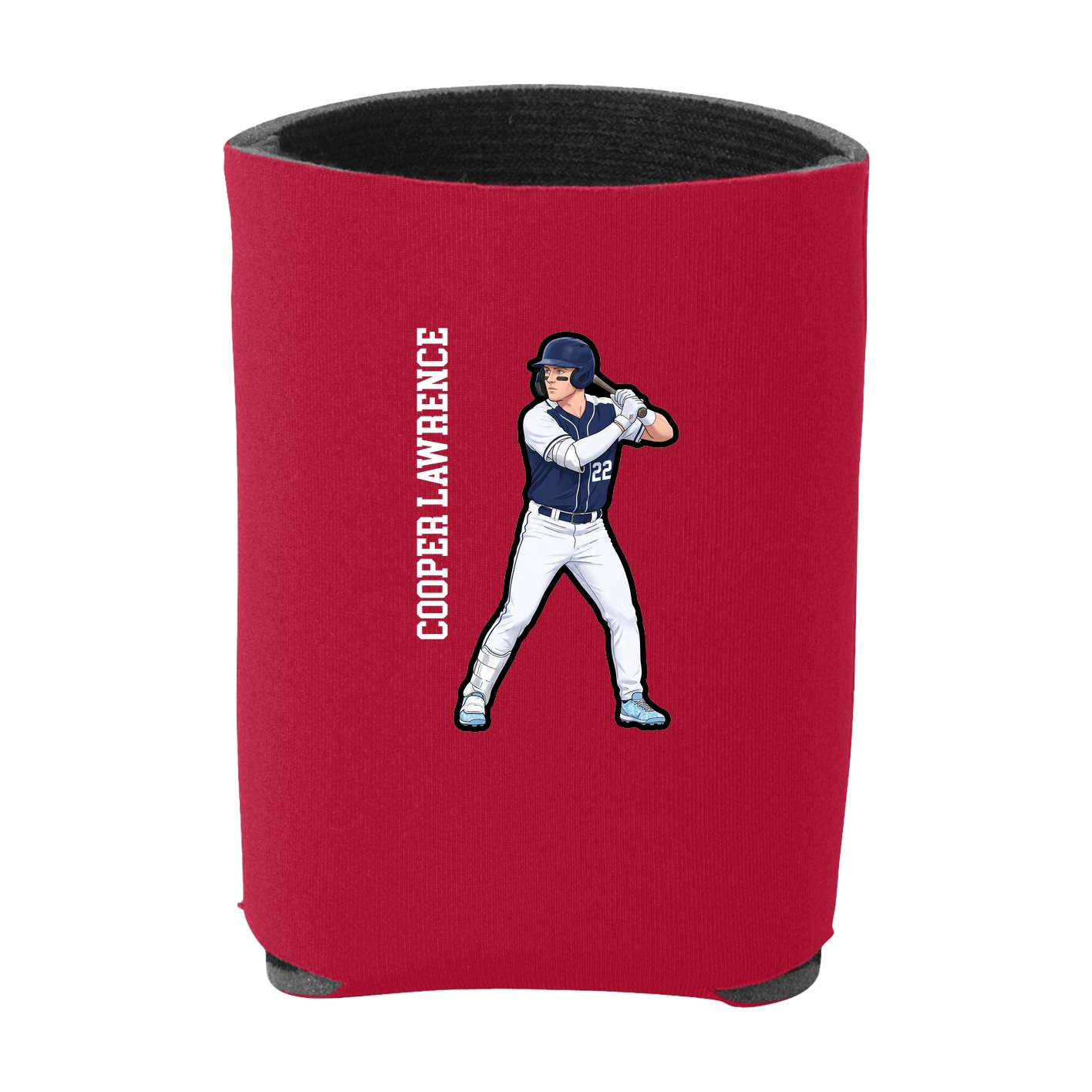 Can Holder — Name Vertical in Red