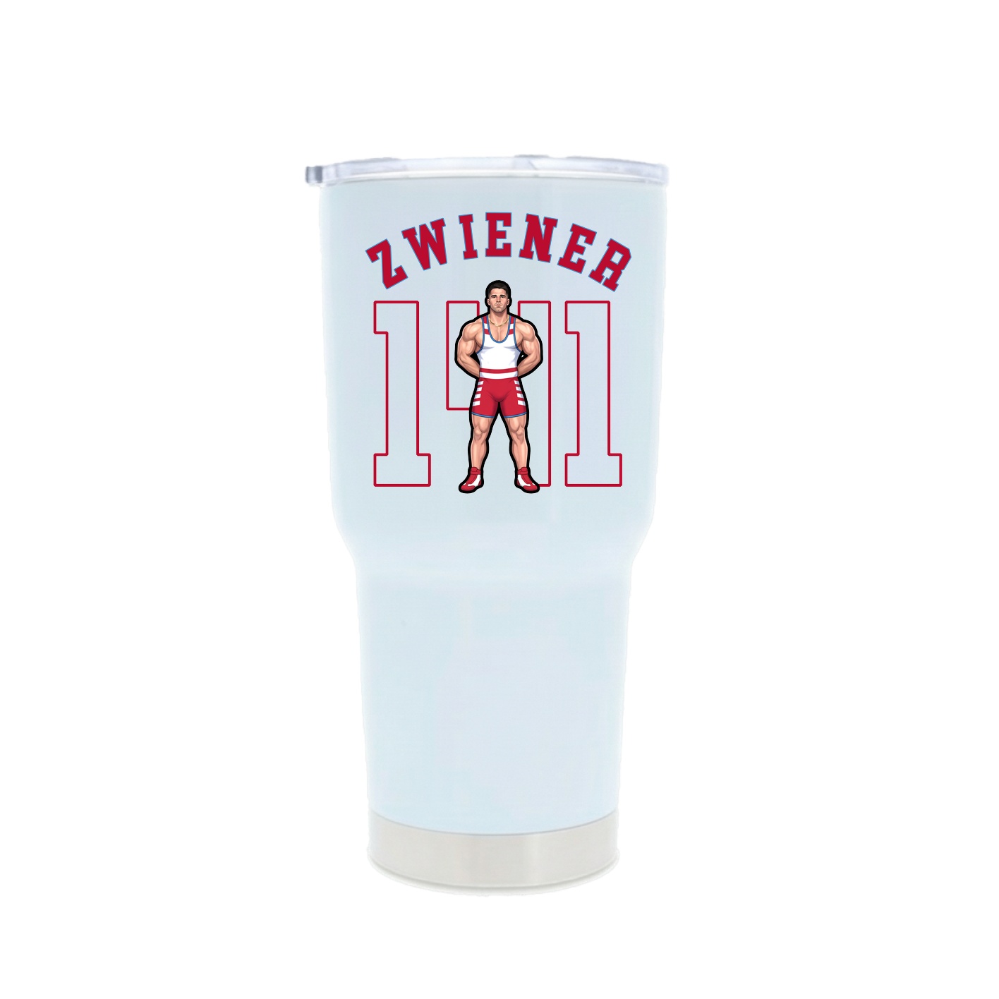 30oz Stainless Steel Tumbler — Shirsey Arch in White