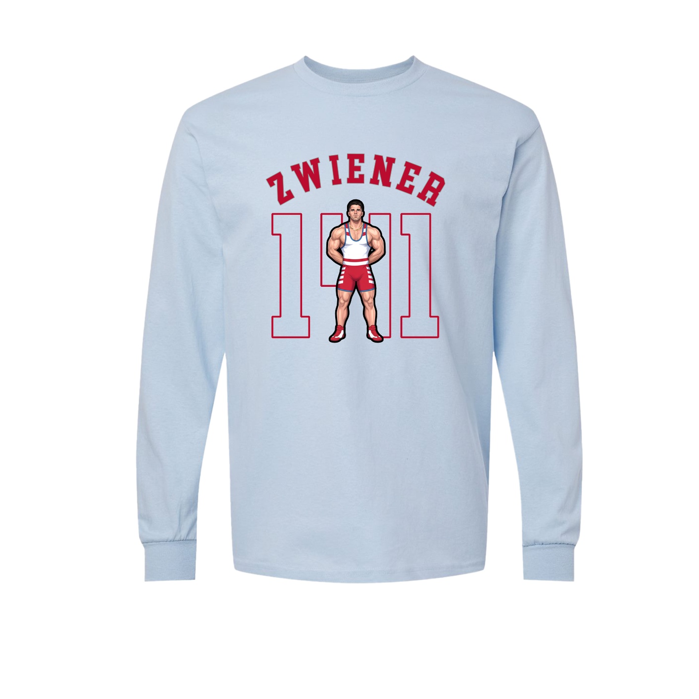 Long Sleeve Tee — Shirsey Arch in Light Blue