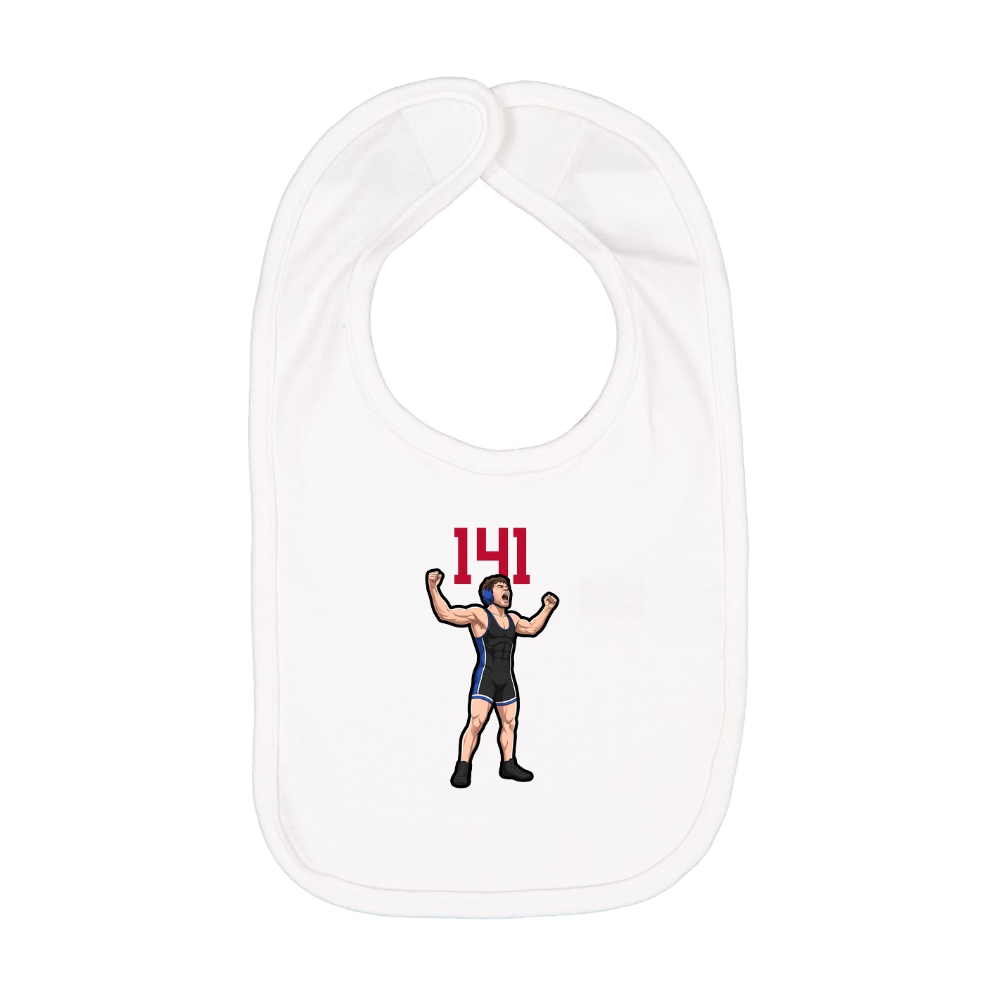 Infant Bib — Number Top in White