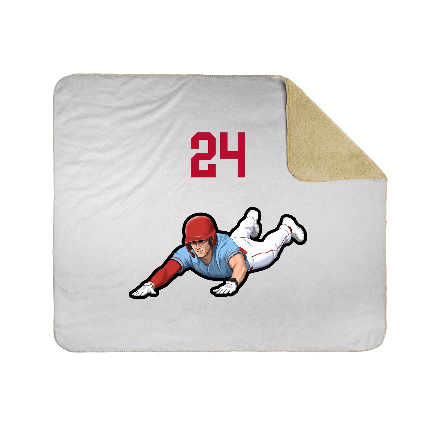 Throw Blanket — Number Top in White