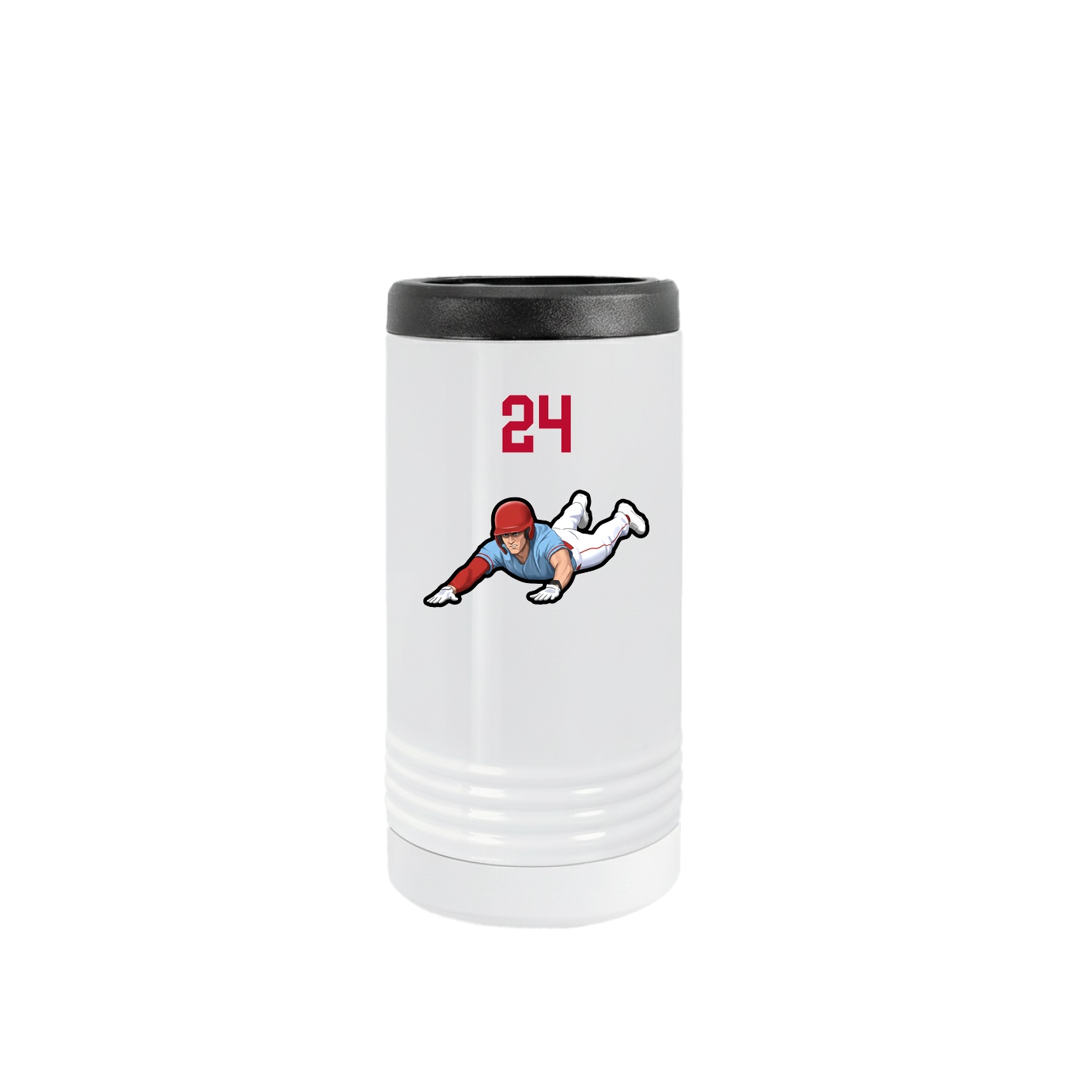 Slim Beverage Holder — Number Top in White