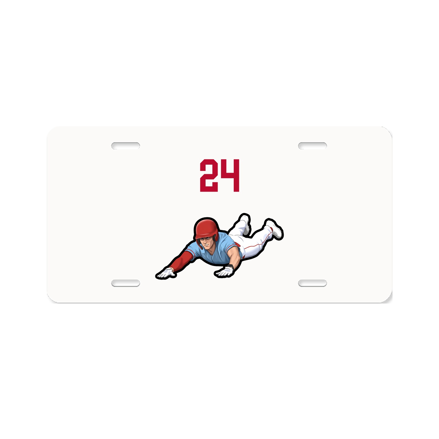 License Plate — Number Top in Classic