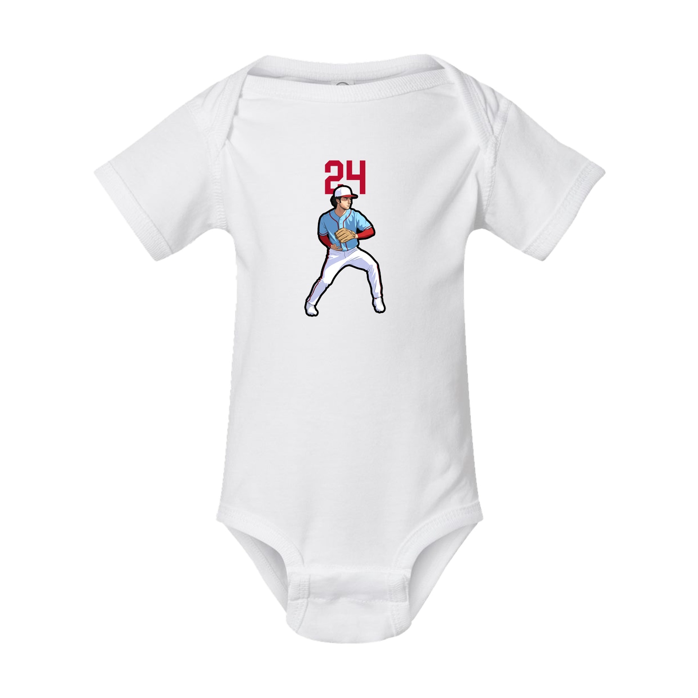 Baby Onesie — Number Top in White