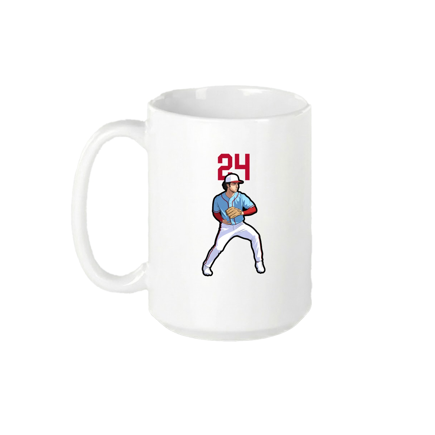 15oz Coffee Mug — Number Top in White