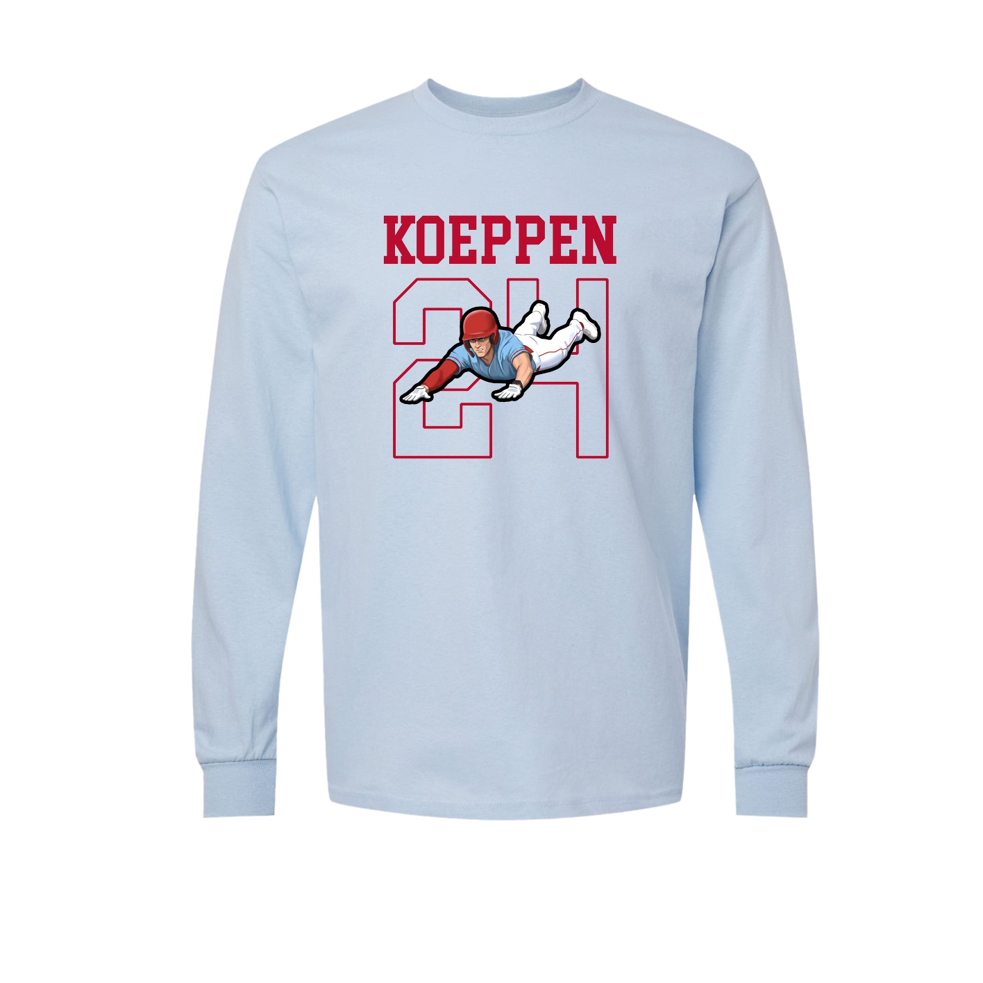 Long Sleeve Tee — Shirsey in Light Blue