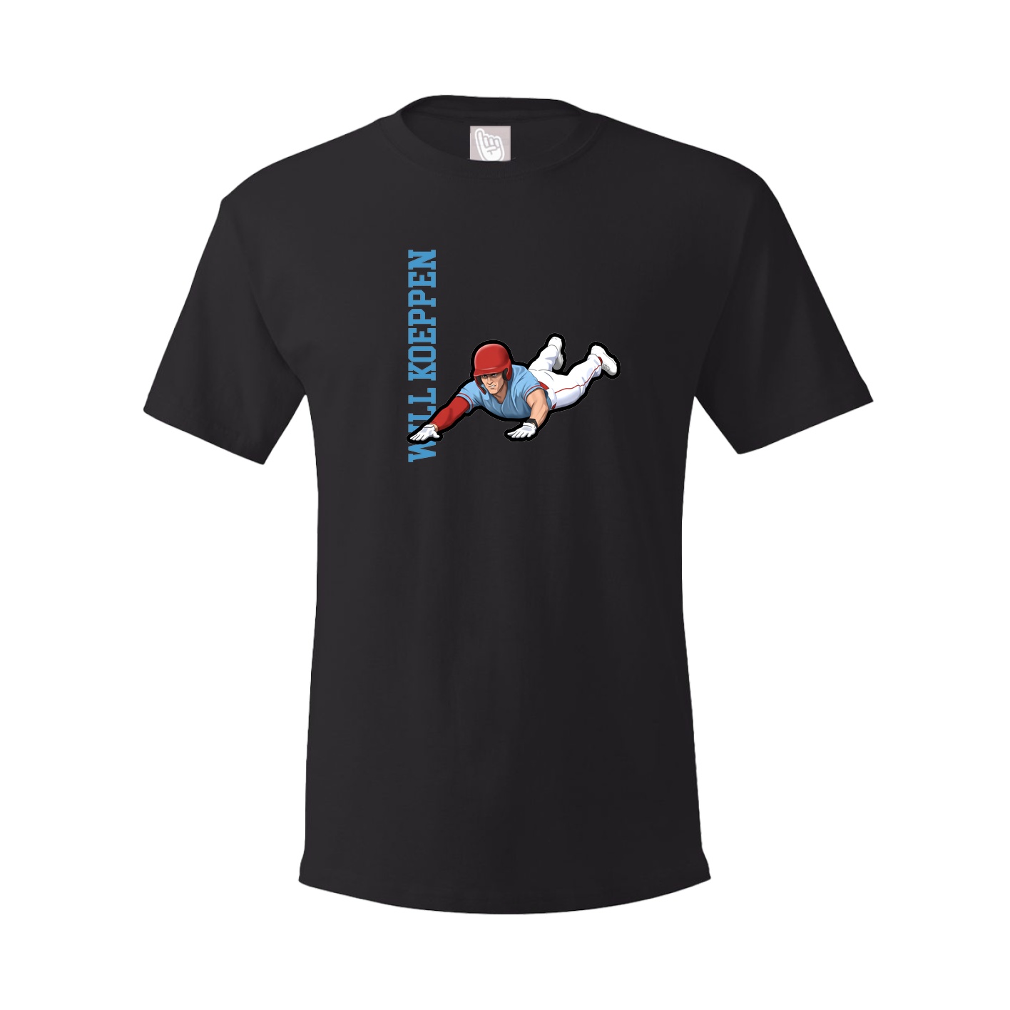 Youth Tee — Name Vertical in Black